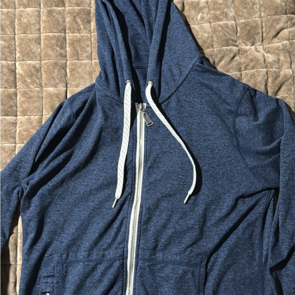 Vuori Blue Zip-Up Hoodie